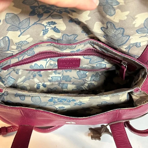 Radley London leather satchel bag vibrant magenta - Picture 10 of 17